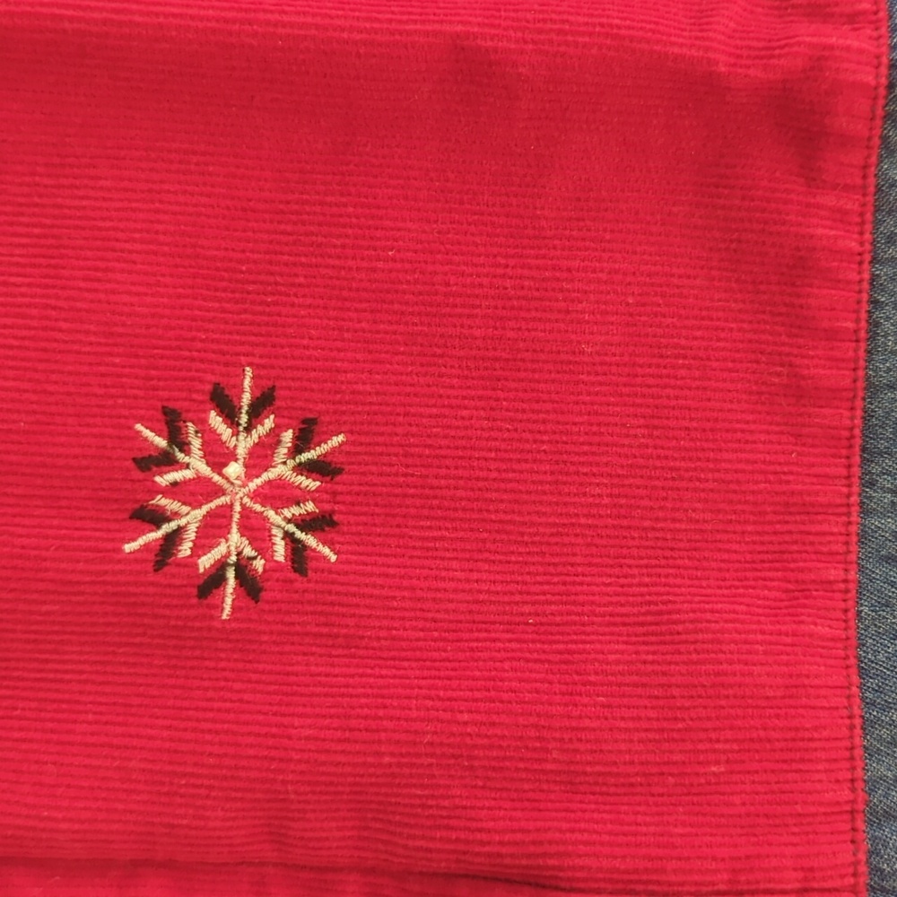 L.A. Blues Embroidered Patchwork Lightweight Christmas Jacket XL Blue Red Black - Picture 15 of 16